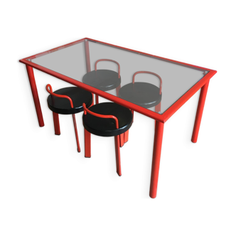 Table et tabourets, Italy, 1980s