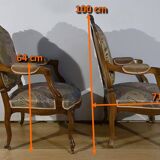 Louis XV style living room in walnut – 1920
