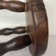Brutalist wooden stool