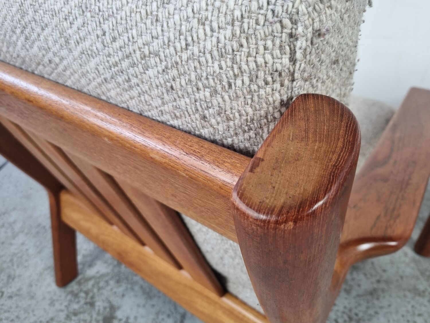 Pair of Scandinavian teak armchairs by Juul Kristensen, Denmark 1970s