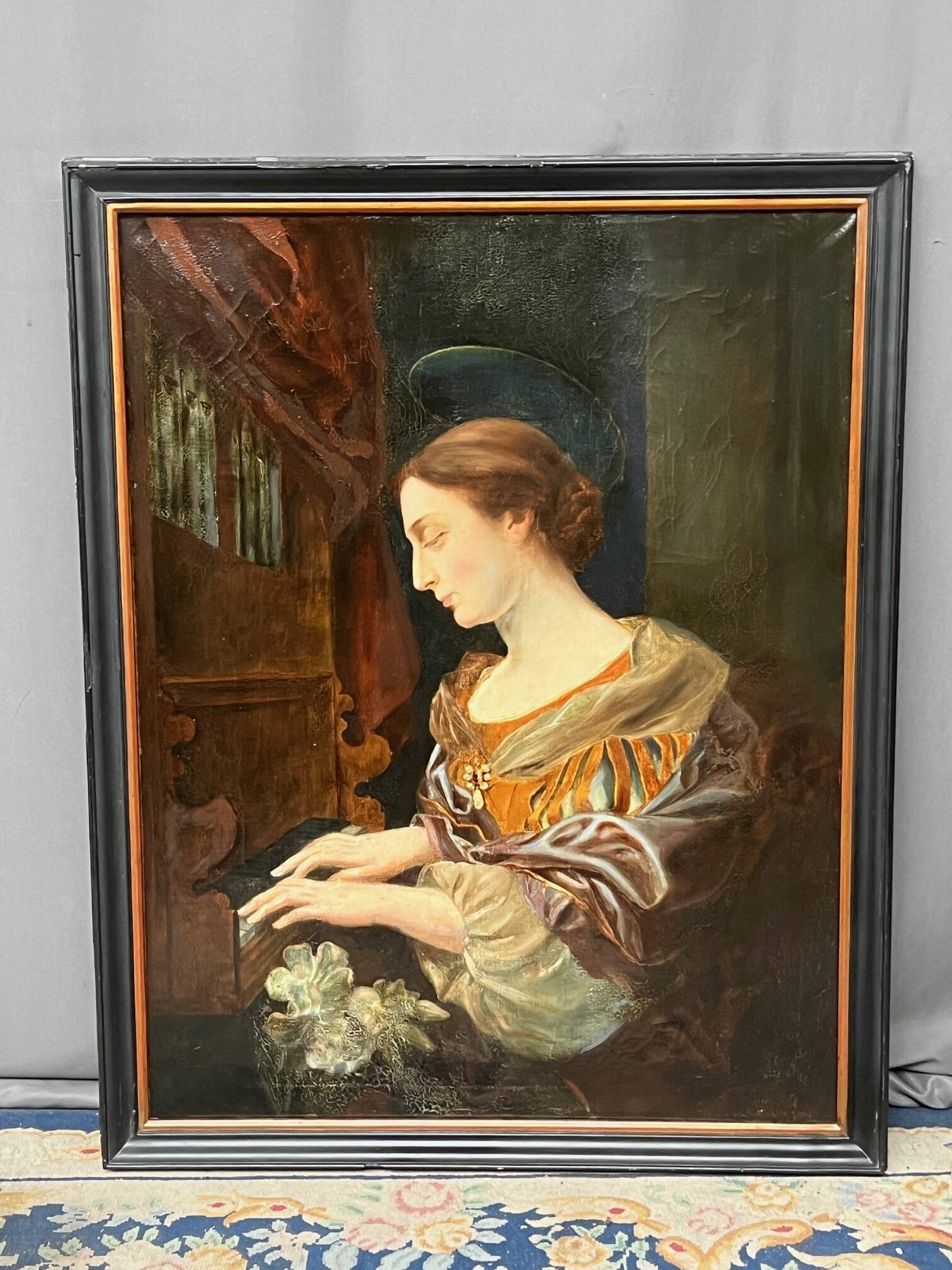 Le tableau « Jeune fille jouant de l’orgue »