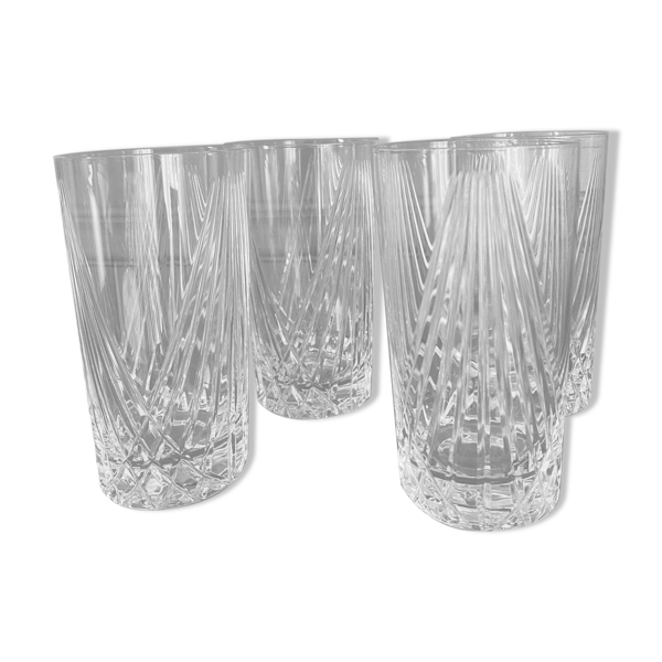 Verres en cristal vintage