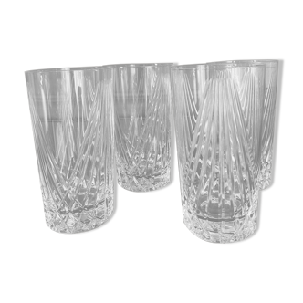 Verres en cristal vintage