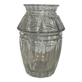 vase Art Déco Joseph Simon en cristal taillé incolore, ca 1925