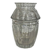 vase Art Déco Joseph Simon en cristal taillé incolore, ca 1925