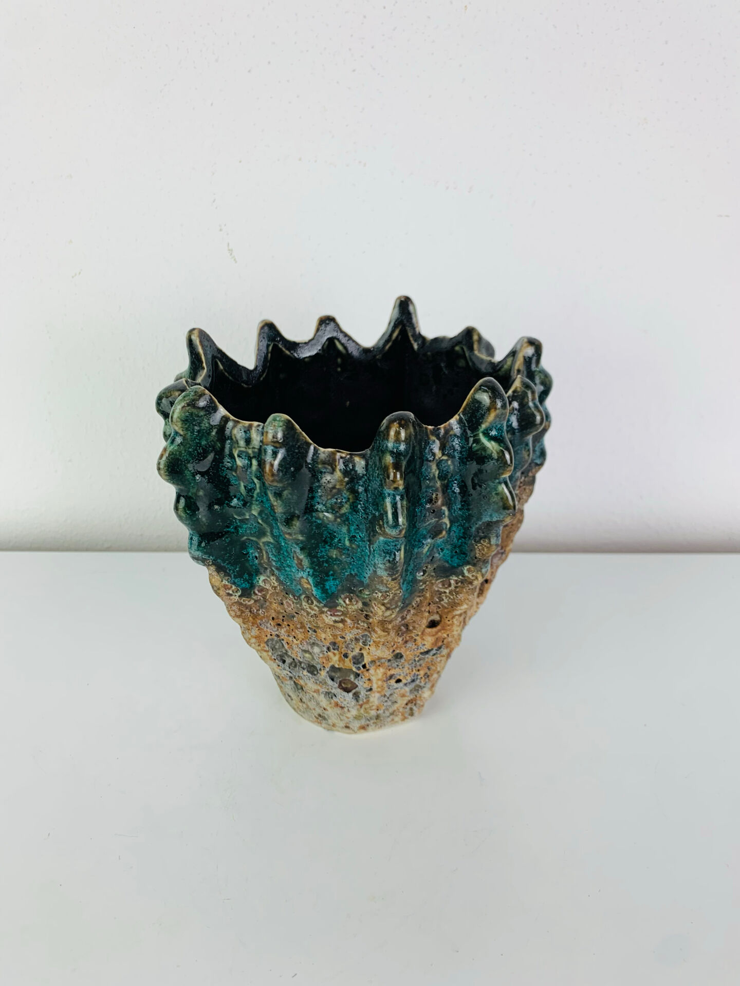 Vintage ceramic coral vase