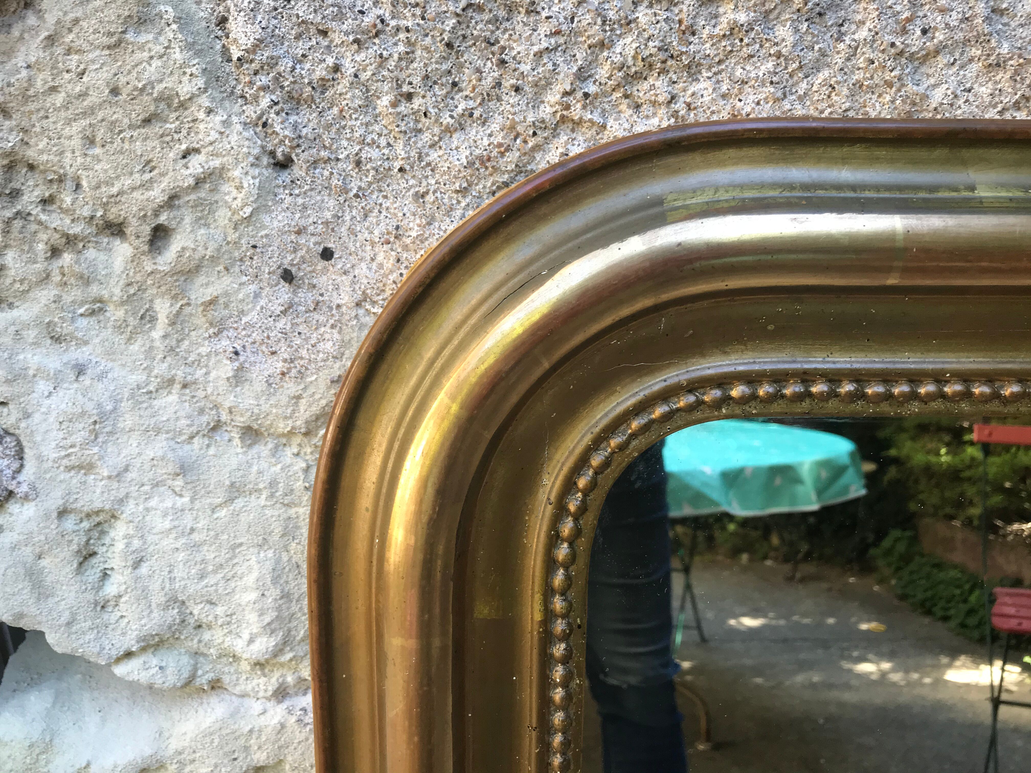 Golden Louis-Philippe Mirror 99x74 cm