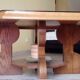 Octagonal oak coffee table