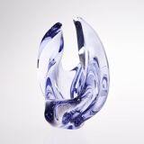 Blue glass fruit basket Cofrac style