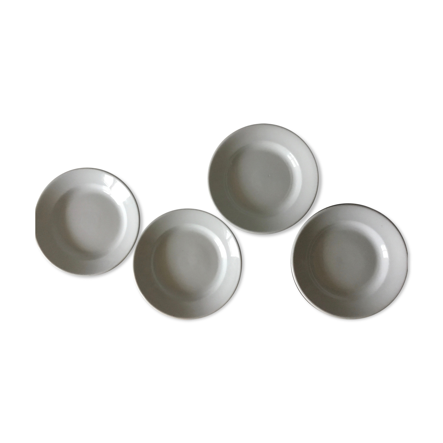 White porcelain plates Limoges Chauvigny