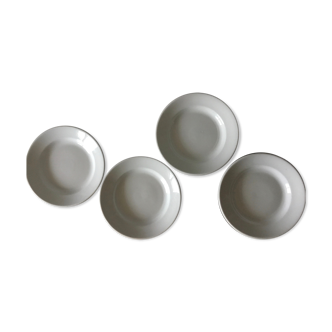 Assiettes porcelaine blanche Limoges Chauvigny