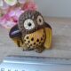Hand carved Rinconada ceramic owl figurine made in Uruguay