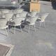 Series of 10 garden chairs made of steel garden patina