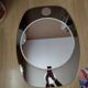Miroir vintage fumé brun ovale