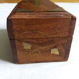 Wooden box inlays brass
