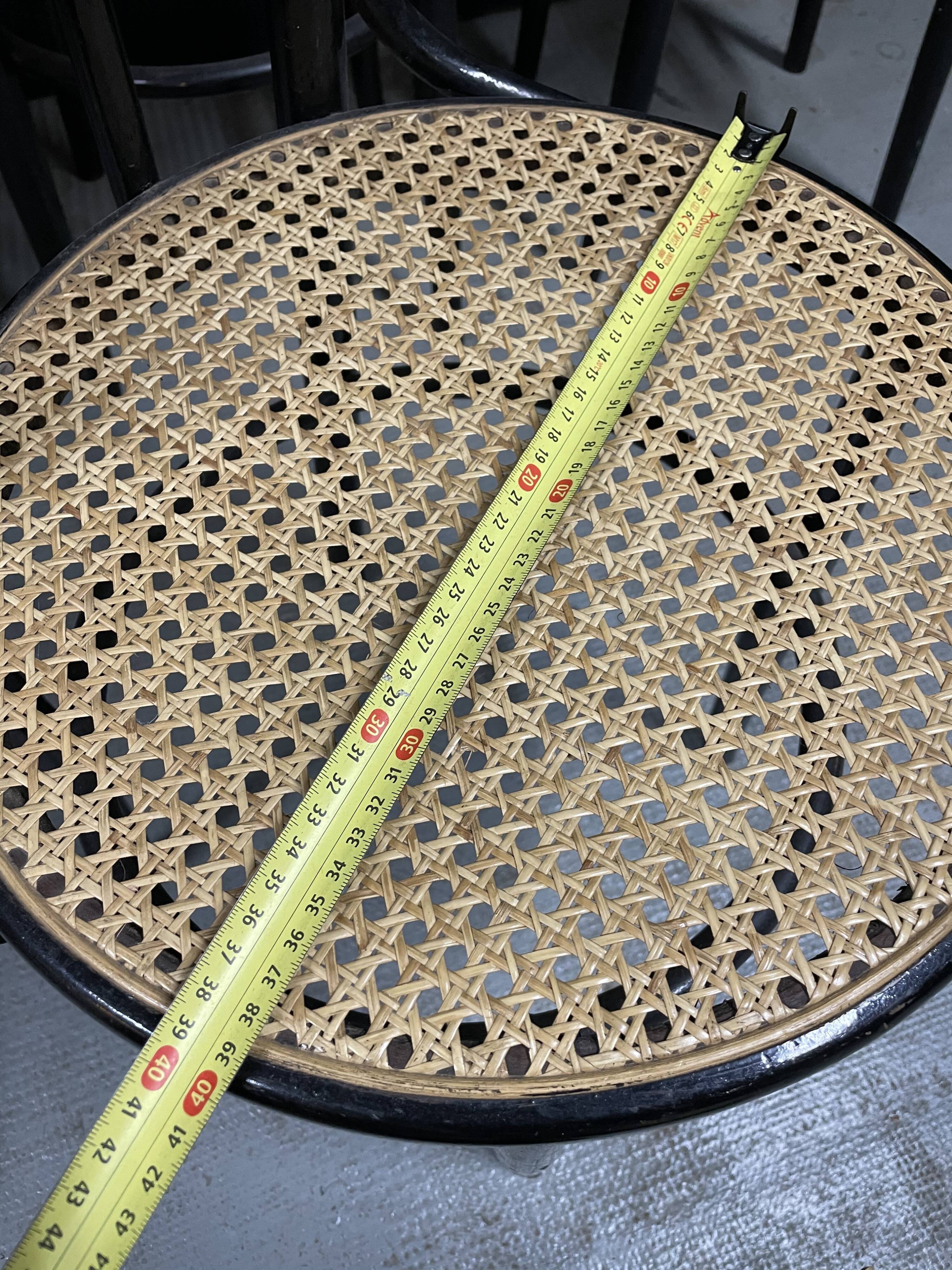 4 chairs bistro cané wood courbet