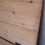Coffre malle 118x56x54cm ancien en sapin