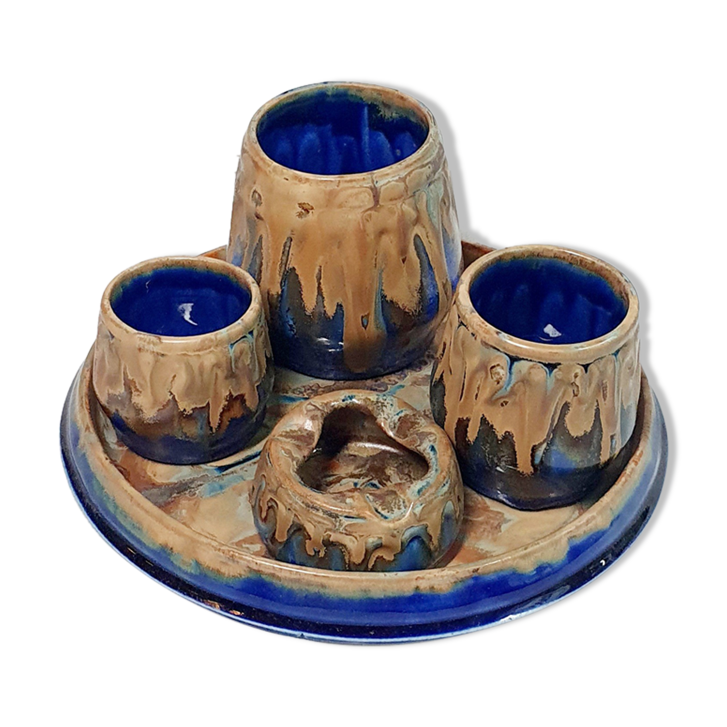 G. Metenier set in enamelled stoneware