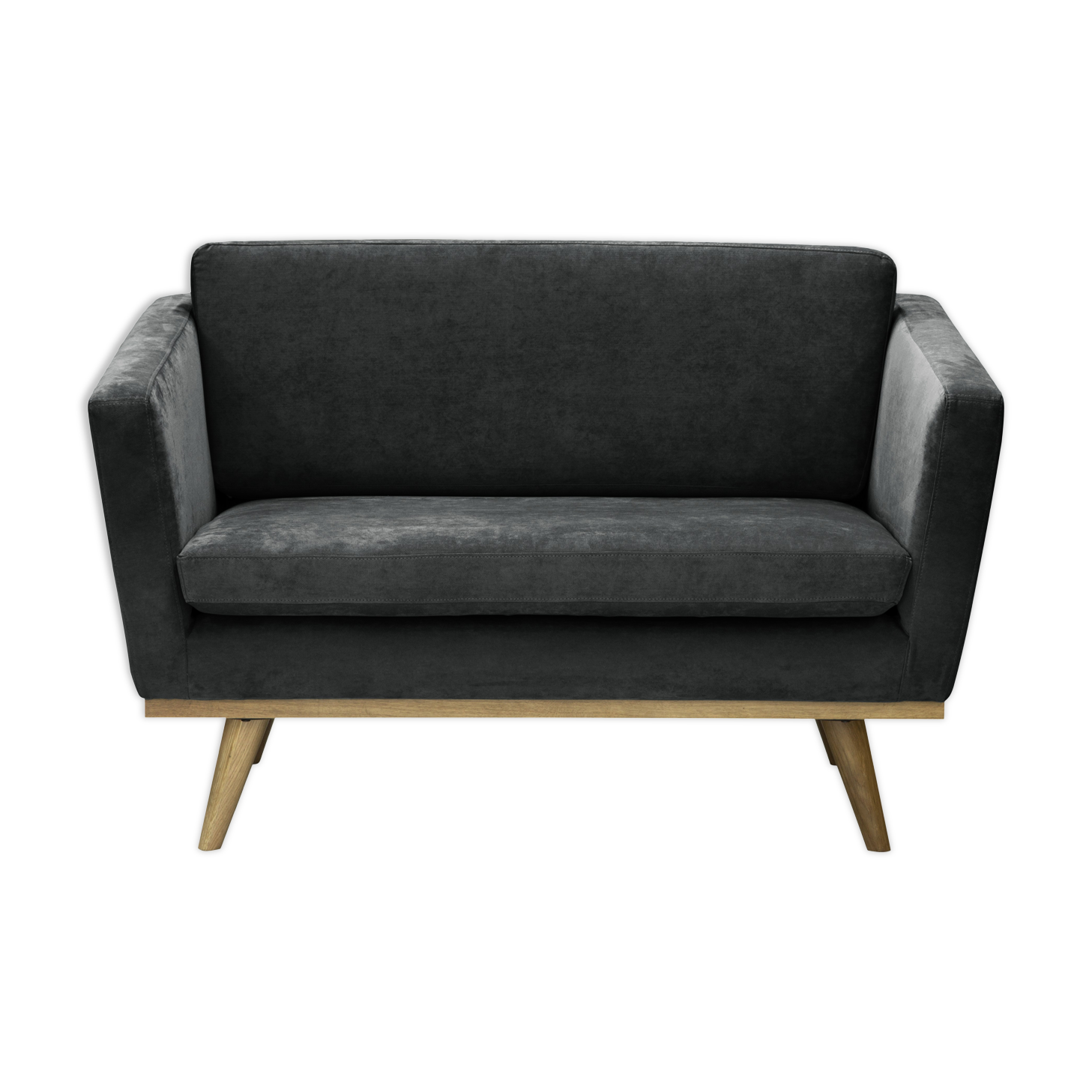 Canape 120 cm chic grey velvet
