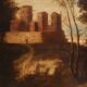Antique Spanish painting of Jesus and the Samaritan woman at the well