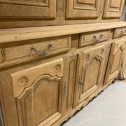 Louis XV style two-part buffet in raw wood