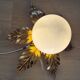 Ceiling light, pendant, chandelier, vintage golden sun lamp.