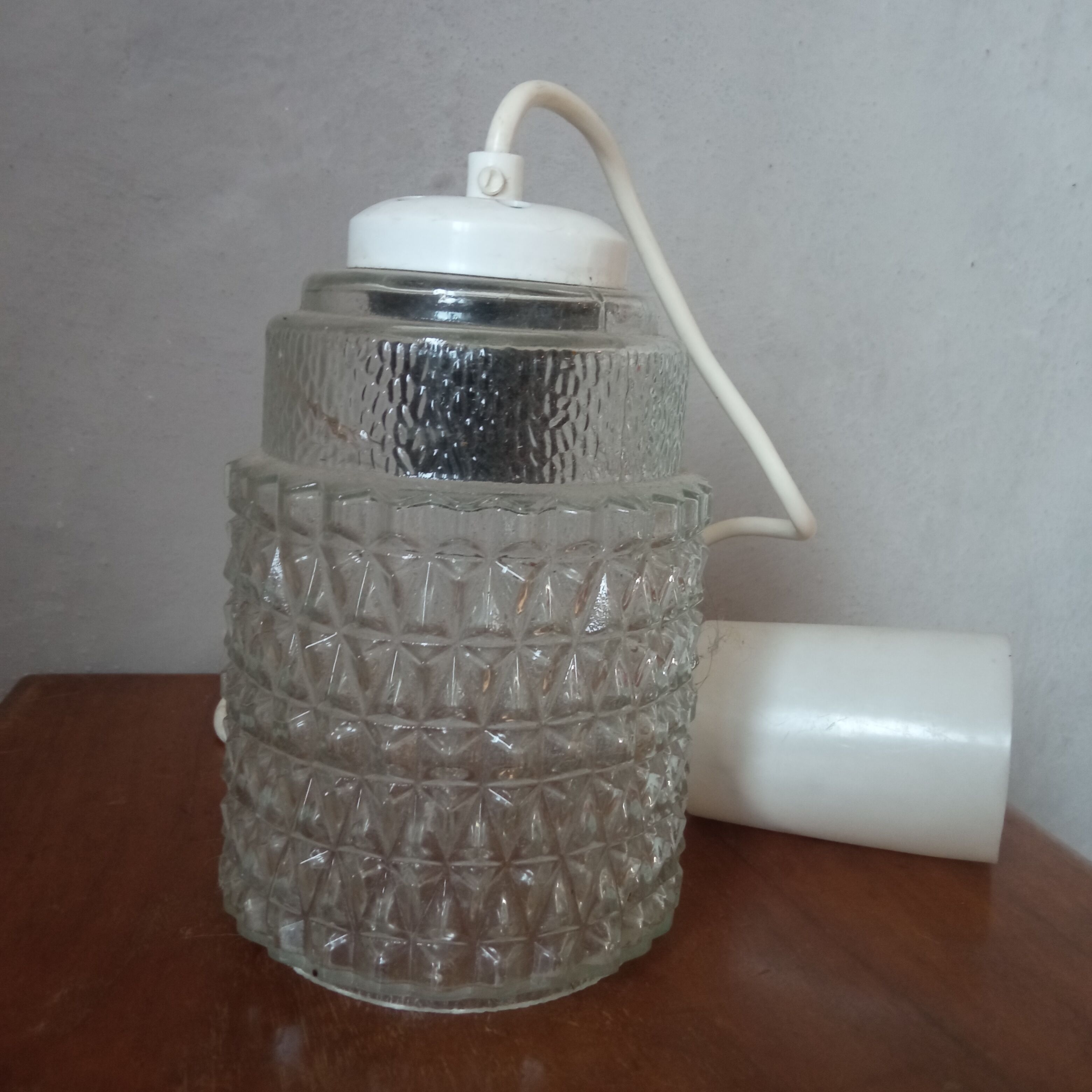 Suspension en verre vintage