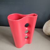 Vintage 60's matte red vase