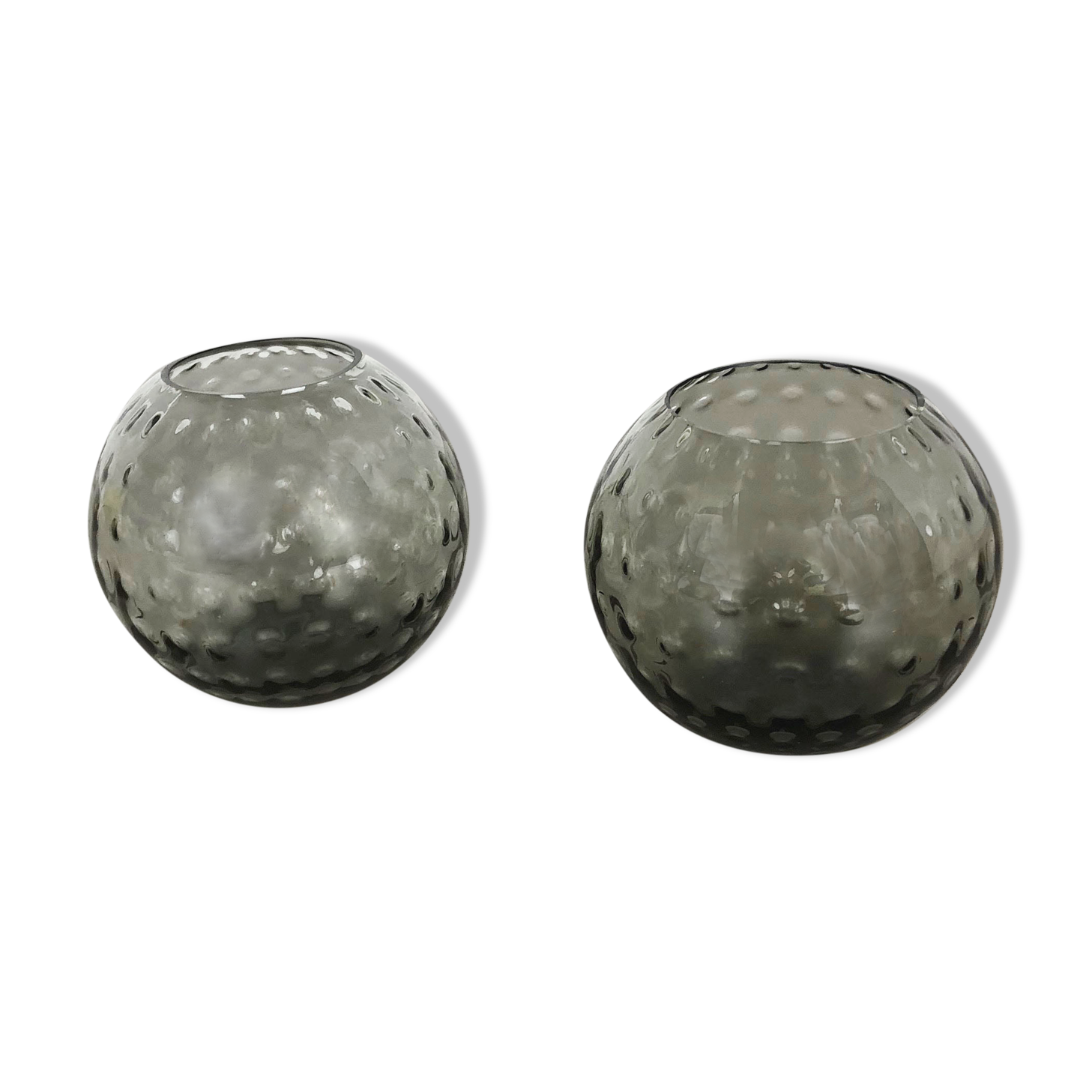 Vintage 1960s Set of 2 Turmalin Vases by Wilhelm Wagenfeld for WMF attrib., Germany BAUHAUS