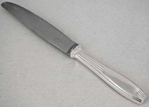 Alfénide, Christofle, Cirta, Art Deco, 12 dessert knives, dessert, cheese