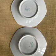 set of 2 Art Deco porcelain tea cups from Czechoslovakia