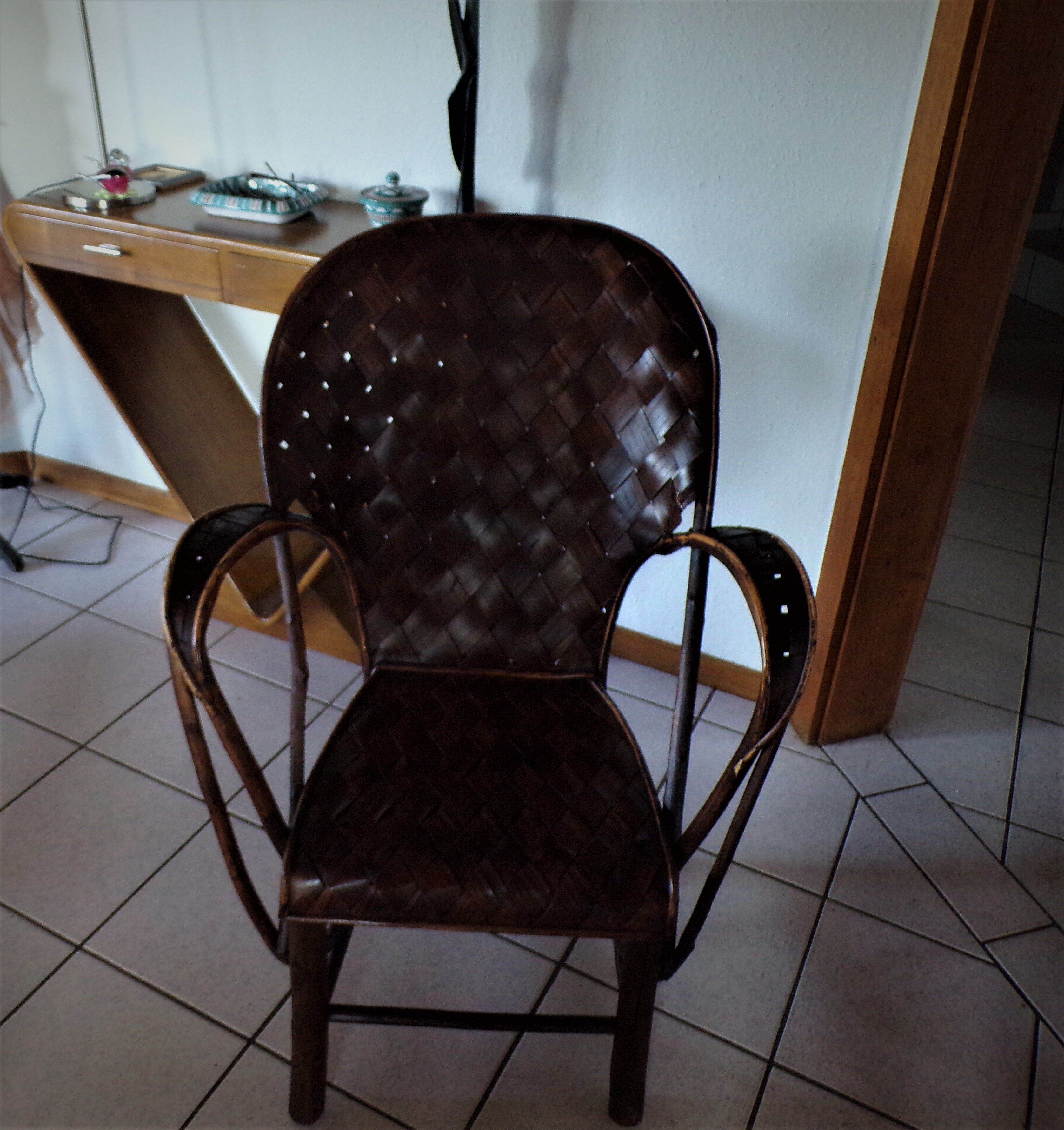 Old chair in chestnut tree