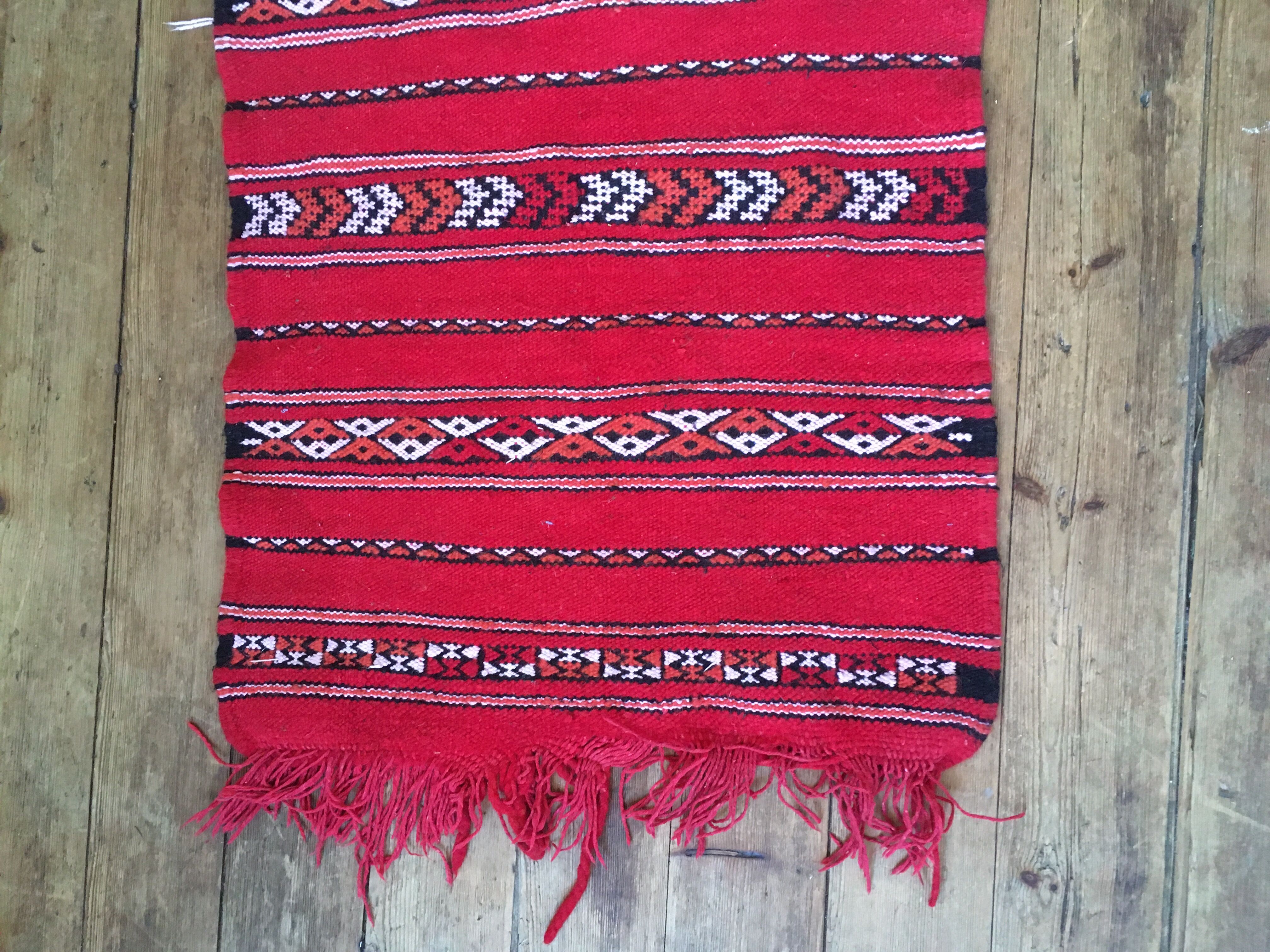 Vintage Berber carpet  120x50cm