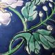 Large baluster vase in Chinese porcelain with vintage floral decoration from the 1970s-80s.