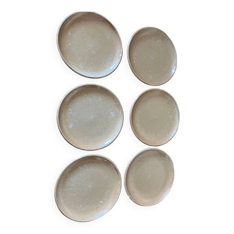 6 Brenne stoneware plates