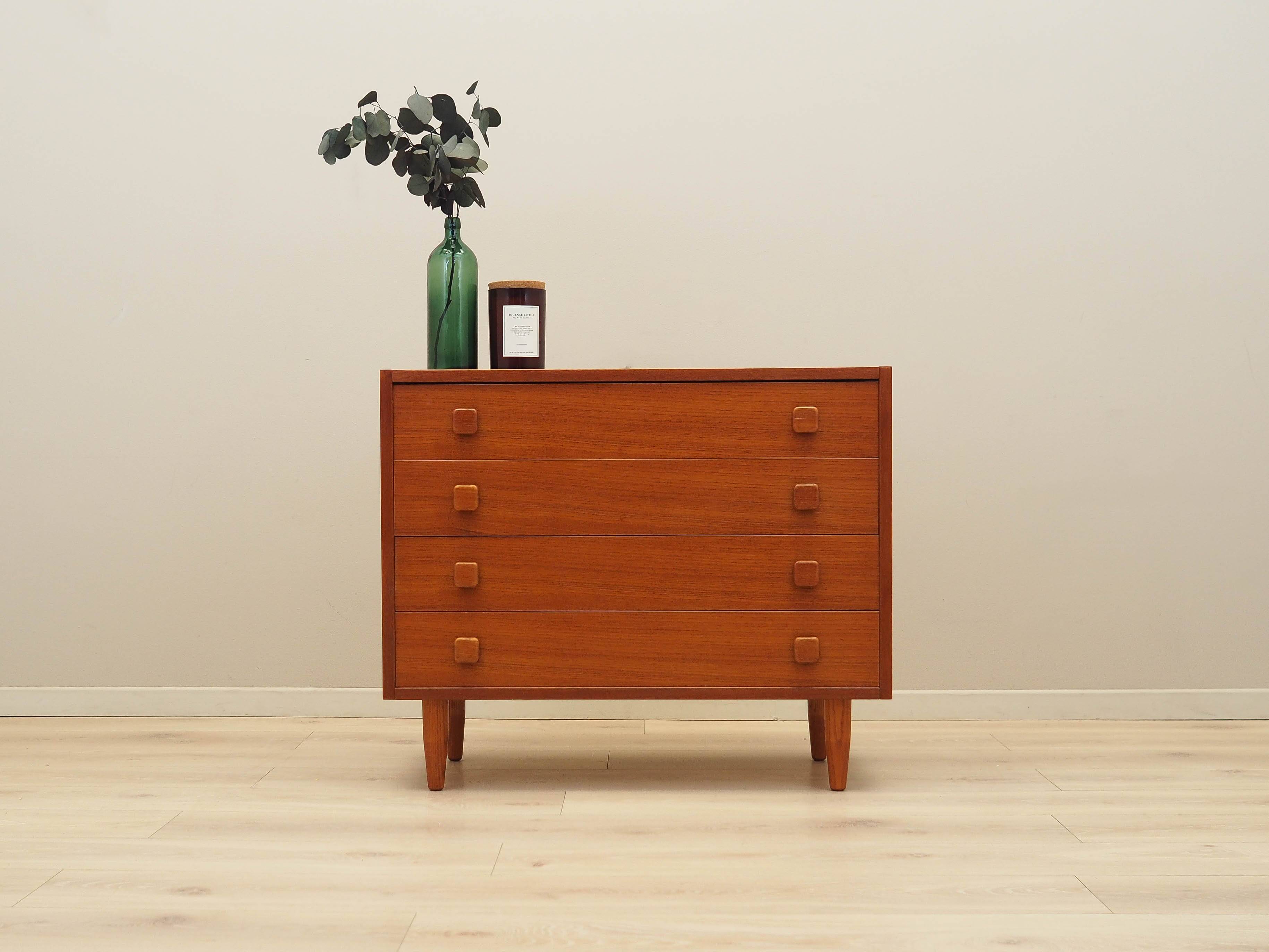 Teak chest of drawers, Danish design, 1970s, production: Denmark