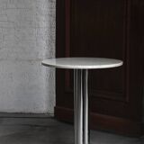Side table chrome marble