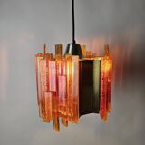 Suspension Claus Bolby en laiton et plastique danois des années 70