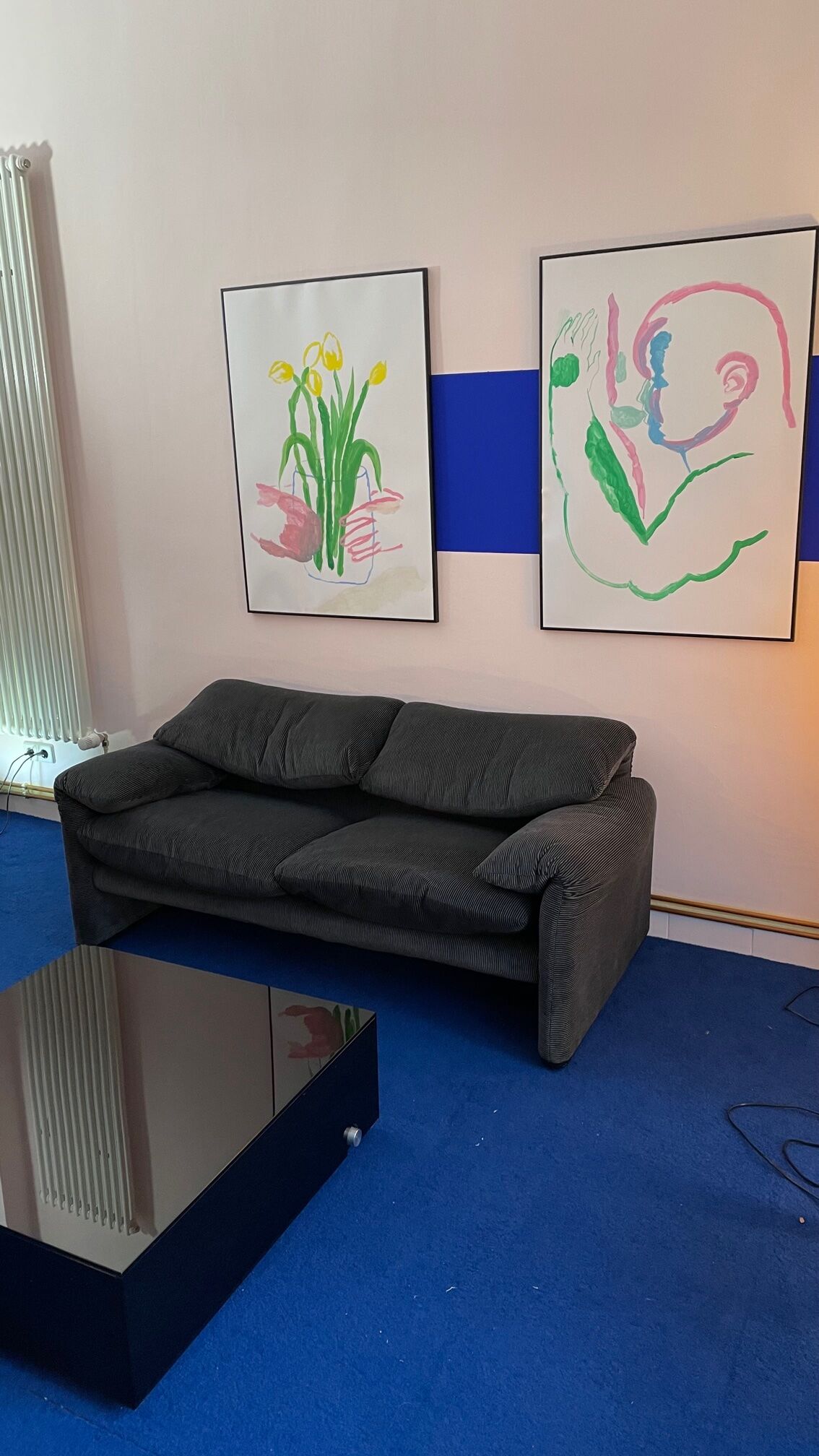 Maralunga sofa 2 seats Cassina edition 80s/90s