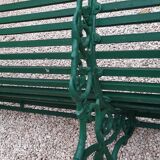 Garden bench with cast iron base