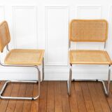 2 Cesca B32 Breuer Chairs Made in Italy - Canework of the seats redone