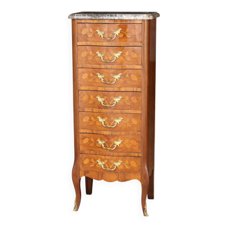 Splendid little wooden veneered week planner. Work from the Faubourg.