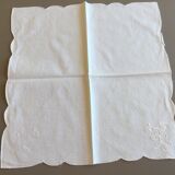 Batch of 10 solid white napkins
