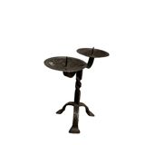 Rustic black metal candle holder - dimensions 20 x 23.5 cm