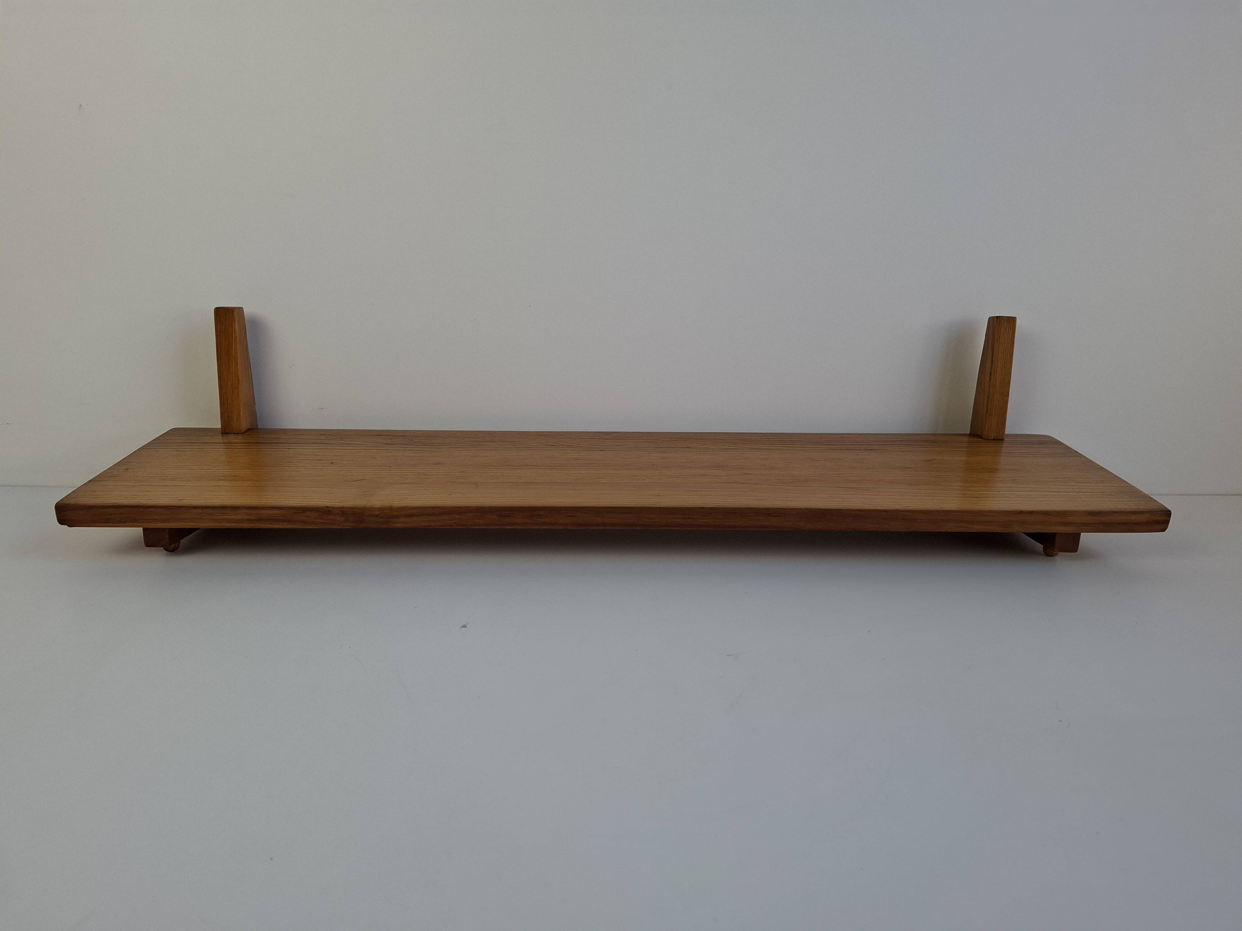Midcentury Czechoslovak Wooden Wall Shelf, 1960s