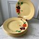 Lot de 6 assiettes plates Digoin Sarreguemines modèle "Ginette" années 30-40