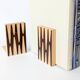 Pair of wooden bookends, Bauhaus style, 1950s