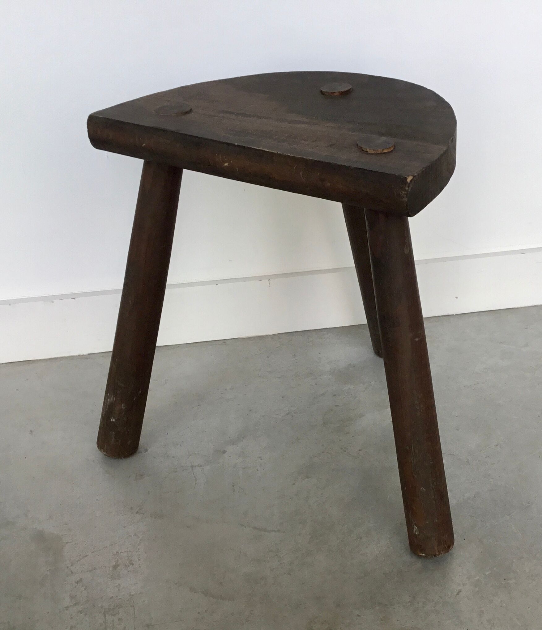 Tabouret de ferme tripode vintage - XXe siècle