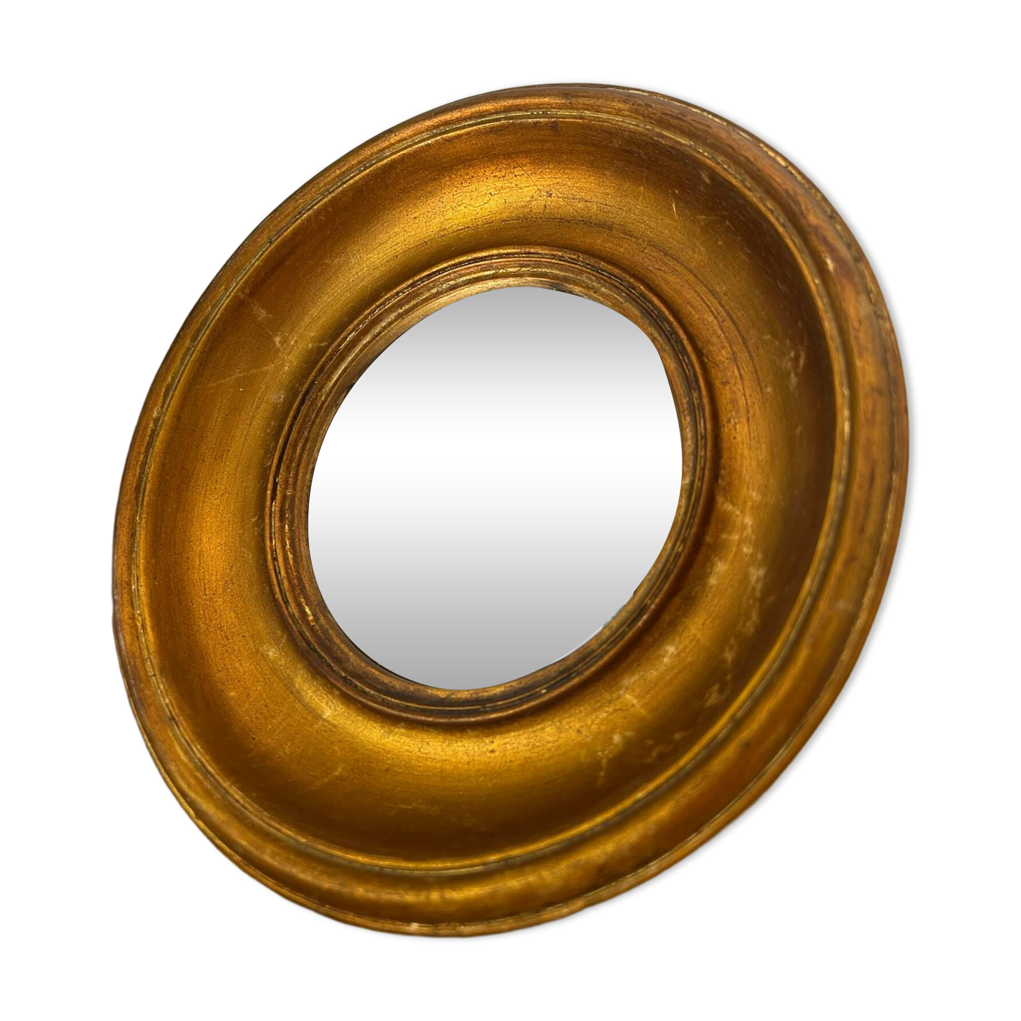 Miroir convexe rond doré miroir de sorcière