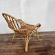 Fauteuil bohème shabby chic en rotin bambou 1950